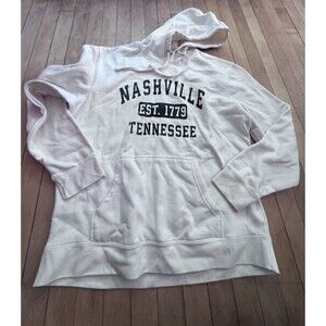 Pacific & Co Nashville Tennessee Pullover Hoodie X-Large XL Cream Color